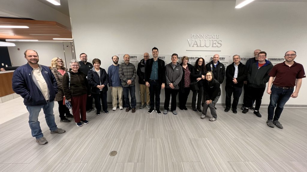 The research talk participants from industry and academia at Penn State Berks